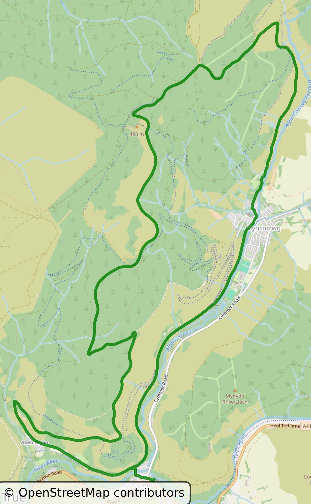 Cymmer Glyncorrwg Abercregan Cymmer Route